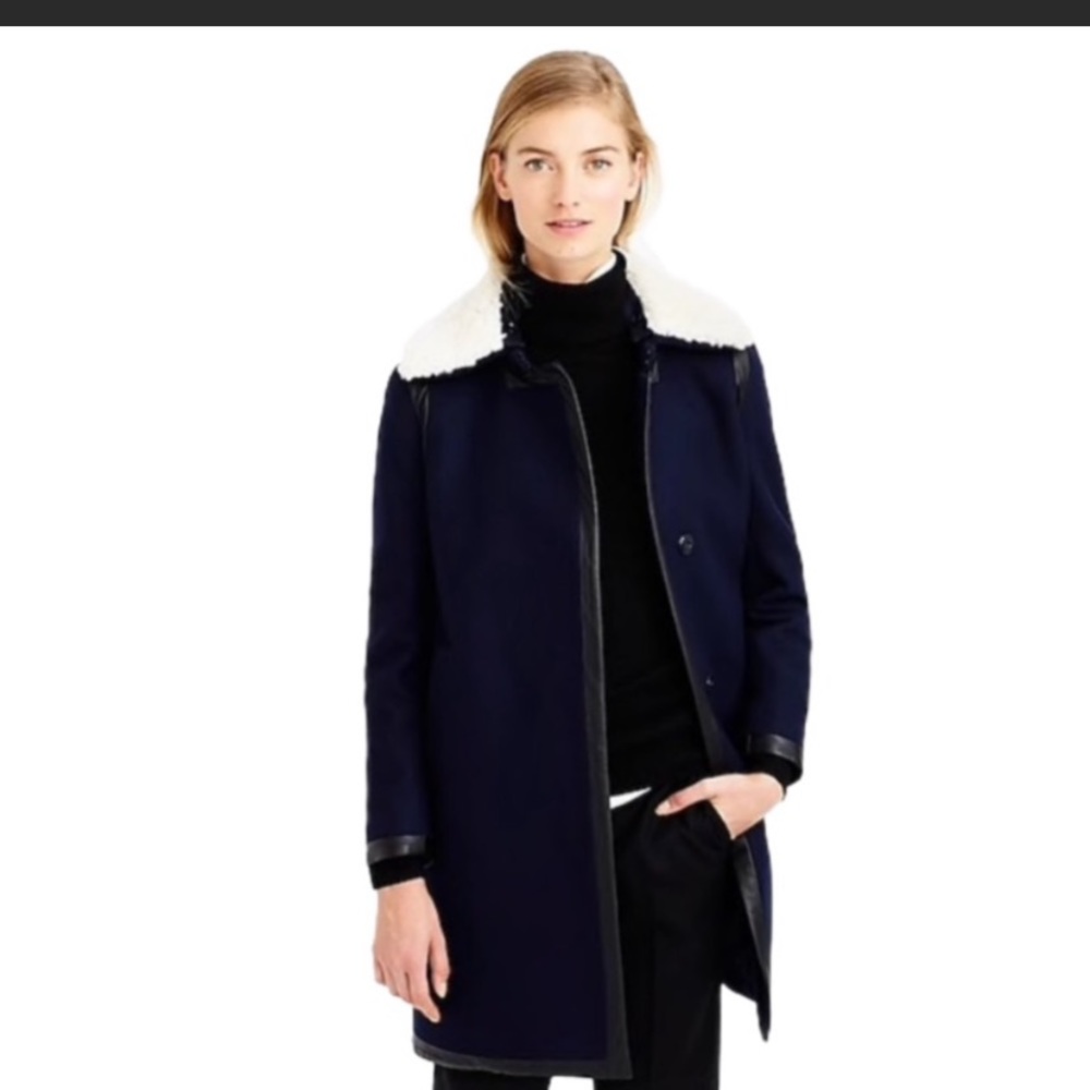 Navy jcrew coat